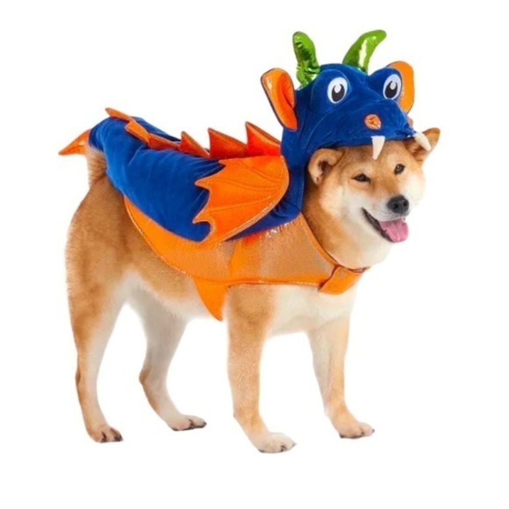 Blue monster pet costume size large